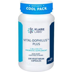 Пробиотики, Vital-Dophilus Plus, Klaire Labs, 100 капсул