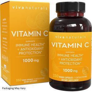Витамин С, Vitamin C, Viva Naturals, 1000 мг, 250 вегетарианских капсул