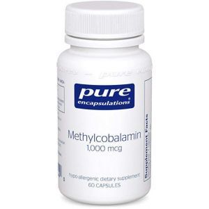 Витамин В12 (метилкобаламин), Methylcobalamin Advanced Vitamin B12, Pure Encapsulations, для поддержки памяти, нервной системы и когнитивного здоровья, 60 капсул