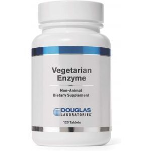 Ферменты, пригодные для вегетарианцев, Vegetarian Enzyme, Douglas Laboratories, 120 таблеток