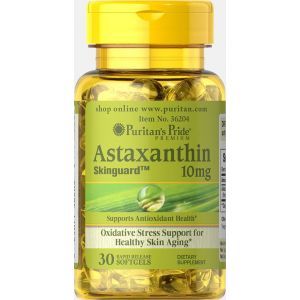 Астаксантин, Natural Astaxanthin, Puritan's Pride, 10 мг, 30 капсул (Default)