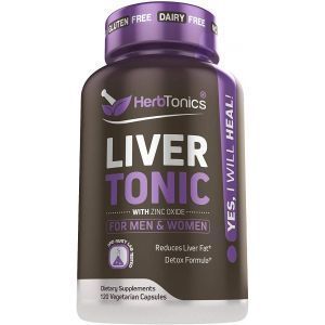 Поддержка и очищение печени, Liver Tonik, Herbtonics, 120 вегетарианских капсул