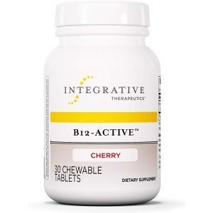 Витамин В-12, метилкобаламин, B12-Active, Integrative Therapeutics, вкус вишни, 30 жевательных таблеток