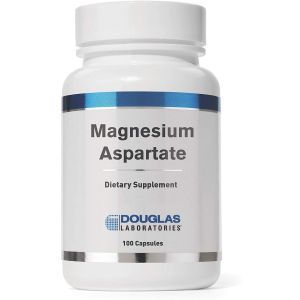 Магний аспартат, Magnesium Aspartate, Douglas Laboratories, поддерживает нормальную работу сердца, кровяное давление и образование костей, 100 капсул
