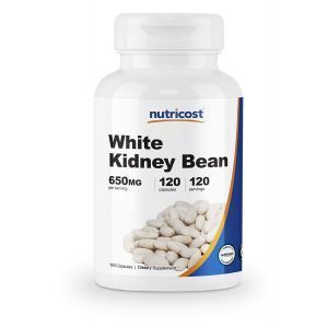 Белая фасоль, White Kidney Beans, Nutricost, 650 мг, 120 капсул