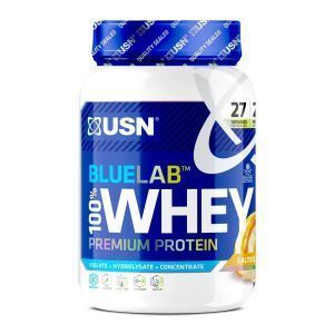 Cывороточный протеин, Blue Lab 100% Whey Premium Protein, USN, премиум-класса, вкус соленая карамель, 908 г
