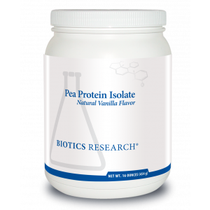 Изолят горохового протеина, ванильный вкус, Pea Protein Isolate, Biotics Research, 454 г.