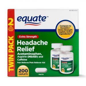 Средство от головной боли,  Extra Strength Headache Relief, Equate, 200 капсул