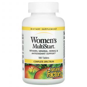 Витамины для женщин, Women's MultiStart, Natural Factors, 180 таблеток