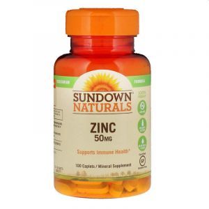 Цинк глюконат, Zinc, Sundown Naturals, 50 мг, 100 (Default)