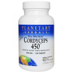 Кордицепс китайский (Cordyceps), Planetary Herbals, 450 мг, 120 табл. (Default)
