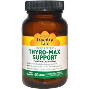 Поддержка щитовидной железы, Thyro-Max Support, Country Life, 60 таблеток (Default)