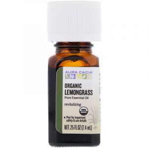 Масло лимонника (Lemongrass), Aura Cacia, органическое, чистое, эфирное, 7,4 мл (Default)