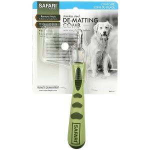 Гребень для собак, Stainless Steel De-matting Comb, Safari, матирующий, из нержавеющей стали, 1 шт