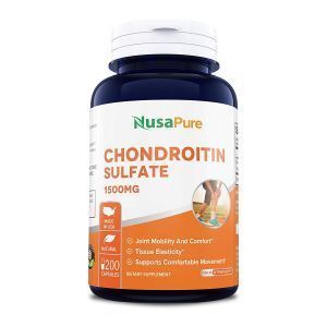 Хондроитин сульфат, Chondroitin Sulfate, NusaPure, 1500 мг, 200 капсул