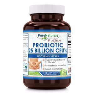 Пробиотики, Probiotic, Pure Naturals, 25 млрд. КОЕ,  120 вегетарианских капсул