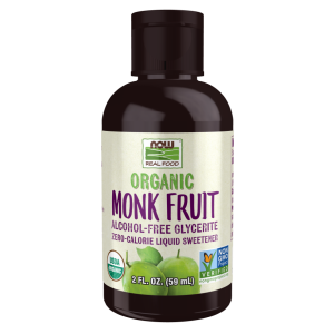 Архат, жидкий подсластитель с нулевой калорийностью, Organic Monk Fruit, Now Foods, безалкогольный глицерит, 59 мл
