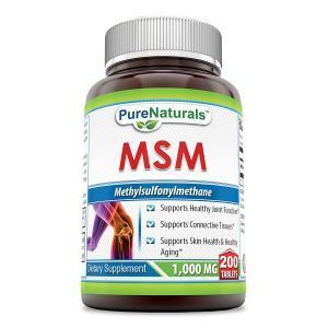 МСМ (метилсульфонилметан), MSM, Pure Naturals, 1000 мг, 200 таблеток