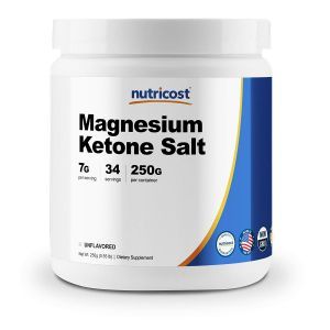 Магниево-кетоновая соль, Magnesium Ketone Salts, Nutricost, 250 грамм
