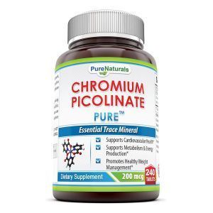 Хром пиколинат, Chromium Picolinate, Pure Naturals, 200 мкг, 240 таблеток