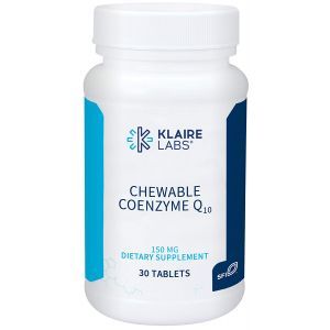 Коэнзим Q10, жевательный, Chewable Coenzyme Q10, Klaire Labs, 150 мг, 30 таблеток