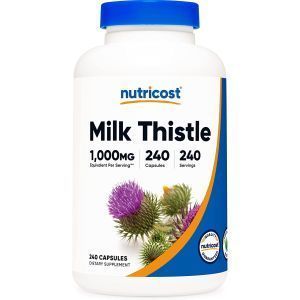 Расторопша, Milk Thistle, Nutricost, 250 мг, 240 капсул