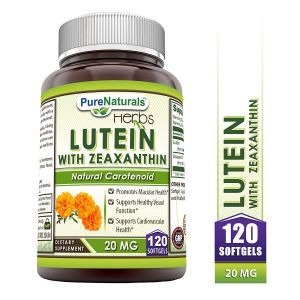 Лютеин с зеаксантином, Lutein with Zeaxanthin, Pure Naturals, 20 мг, 120 гелевых капсул