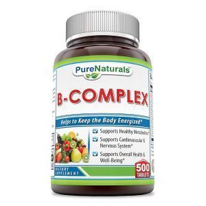Комплекс витаминов группы В, B-Complex, Pure Naturals, 500 таблеток