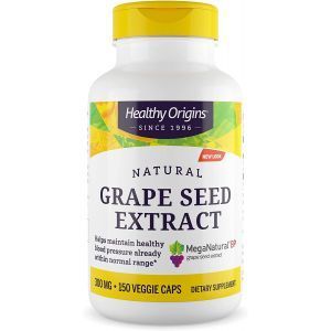 Экстракт виноградных косточек (Grape Seed Extract), Healthy Origins, 300 мг, 150 вегетарианских капсул