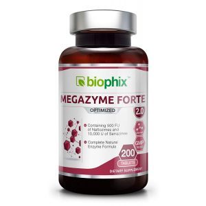 Протеолитические ферменты, Megazyme Forte, Biophix, 200 таблеток
