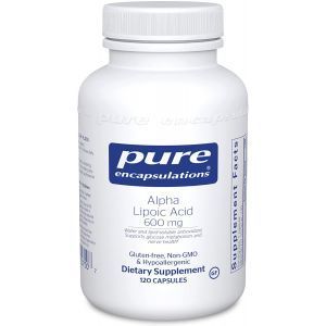 Альфа-липоевая кислота, Alpha Lipoic Acid, Pure Encapsulations, поддержка печени, нервов и сердечно-сосудистой системы, 600 мг, 120 капсул