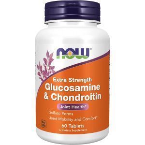 Глюкозамин и хондроитин, Glucosamine & Chondroitin, Now Foods, экстра сила, 60 таблеток
