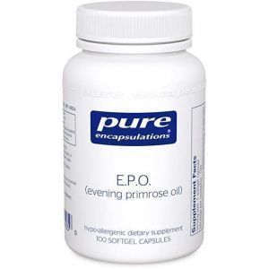 Масло примулы вечерней, E.P.O. (evening primrose oil), Pure Encapsulations, 100 капсул