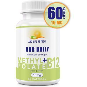 L-метилфолат с витамином B12, L-Methylfolate + B 12, Our Daily Vites, 15 мг/1000 мкг, 60 капсул
