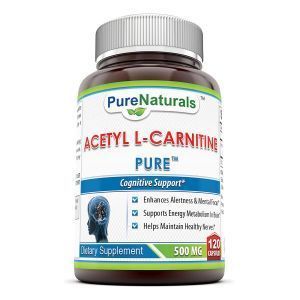 Ацетил L-карнитин, Acetyl L-Carnitine, Pure Naturals, 500 мг, 120 капсул