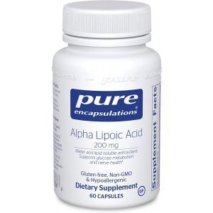 Альфа-липоевая кислота 200 мг, Alpha Lipoic Acid 200 mg, Pure Encapsulations, 60 капсул