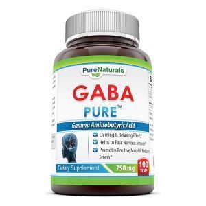 ГАМК (гамма-аминомасляная кислота), GABA, Pure Naturals, 750 мг, 100 вегетарианских капсул