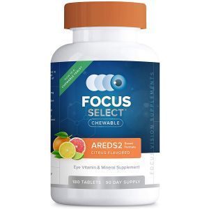 Комплекс для глаз, Areds 2, Focus Select, вкус цитруса, 180 жевательных таблеток