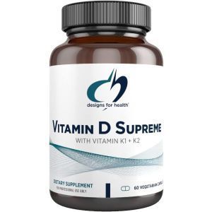Витамин Д и К, Vitamin D Supreme, Designs for Health, 60 вегетарианских капсул