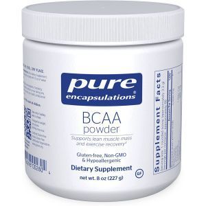 BCAA порошок, BCAA Powder, Pure Encapsulations, поддержка мышечной функции во время упражнений, 227 г 