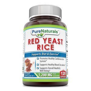 Красный дрожжевой рис, Red Yeast Rice, Pure Naturals, 1200 мг, 120 капсул