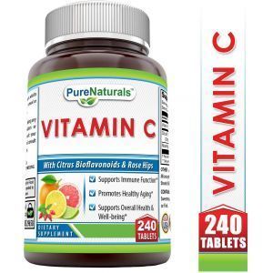 Витамин C с цитрусовыми биофлавоноидами и шиповником, Vitamin C  with Citrus Bioflavonoids & Rose Hips, Pure Naturals, 240 таблеток