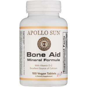 Поддержка костей, Bone Aid, APOLLO SUN, 100 веганских таблеток
