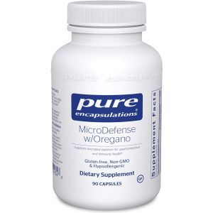 Микробный баланс и здоровая работа ЖКТ, MicroDefense w/ Oregano, Pure Encapsulations, 90 капсул