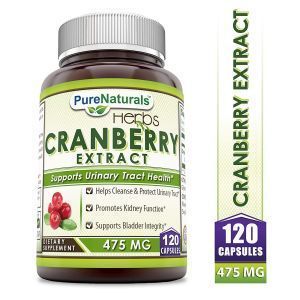 Экстракт клюквы, Cranberry Extract, Pure Naturals, 475 мг, 120 капсул