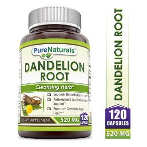 Одуванчик, корень, Dandelion Root, Pure Naturals, 520 мг, 120 капсул