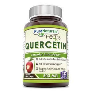 Кверцетин, Quercetin, Pure Naturals, 500 мг, 120 вегетарианских капсул