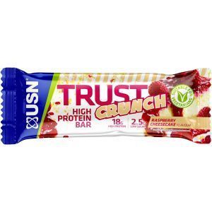Протеиновый батончик, Trust Crunch Bar, USN, малиновый чизкейк, 1 шт (60 г)
