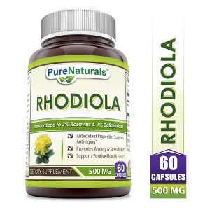 Родиола розовая, Rhodiola, Pure Naturals, 500 мг, 60 капсул