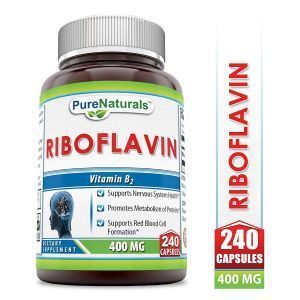 Витамин В-2, рибофлавин, Riboflavin, Pure Naturals, 400 мг, 240 капсул